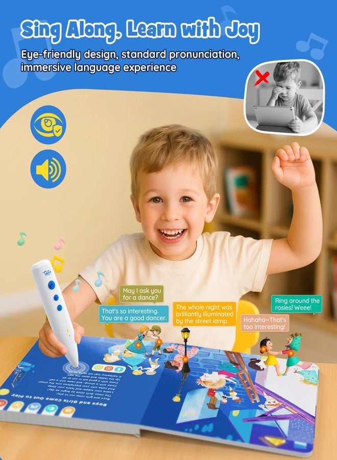 TEKFUN Talking Pen Books Set, Nursery Rhymes Toys for Toddlers, Learning Interactive Toys, Educational Electronic Sound Books for Preschoolers, Autism Sensory Toy for Boys Girls Age 1 2 3 4 5 6 - Image 2